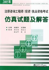 2005年注冊咨詢工程師執(zhí)業(yè)資格考試仿真試題及解答